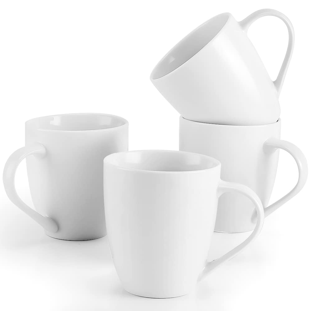 White Ceramic Mugs (Set of 4) - From Where - 