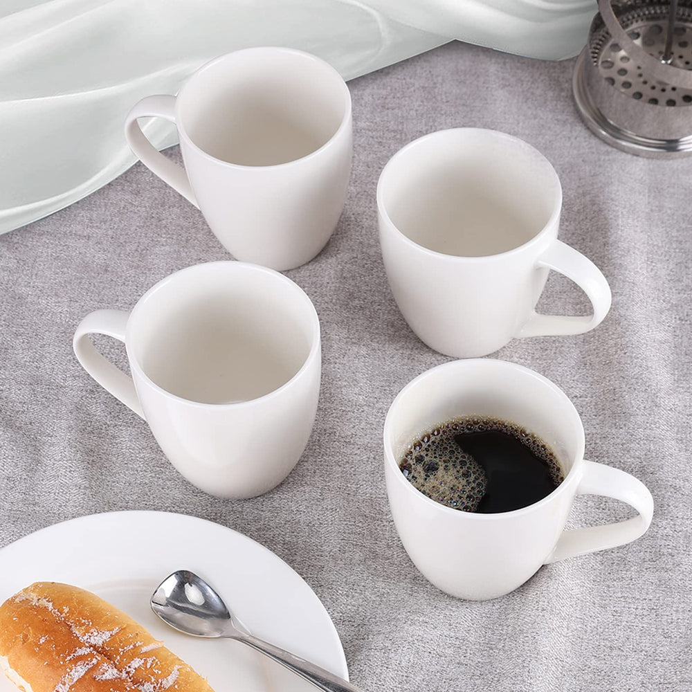 White Ceramic Mugs (Set of 4) - From Where - 