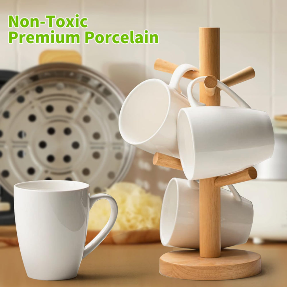 White Ceramic Mugs (Set of 4) - From Where - 