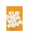 White Flowers On Gold Wall Art - From Where - 