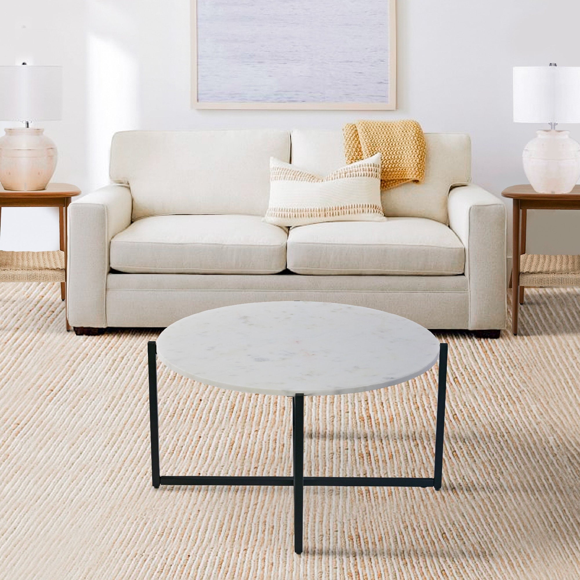 White Granite/Marble Coffee Table - From Where - 