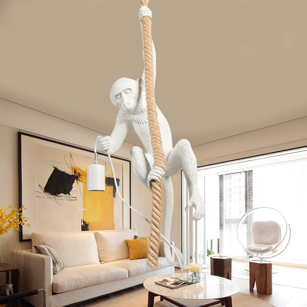 White Monkey Vintage Geometric Led Mini Hanging Swag Light - From Where - 