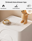 White Nightstand with 2 Drawers - From Where - 