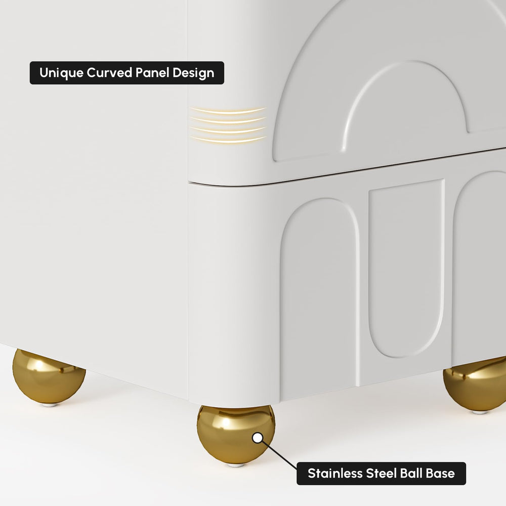 White Nightstand with 2 Drawers - From Where - 