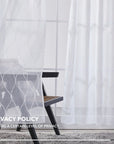 White Pattern Sheer Curtains 2 Panels - From Where - 