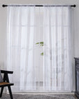 White Pattern Sheer Curtains 2 Panels - From Where - 
