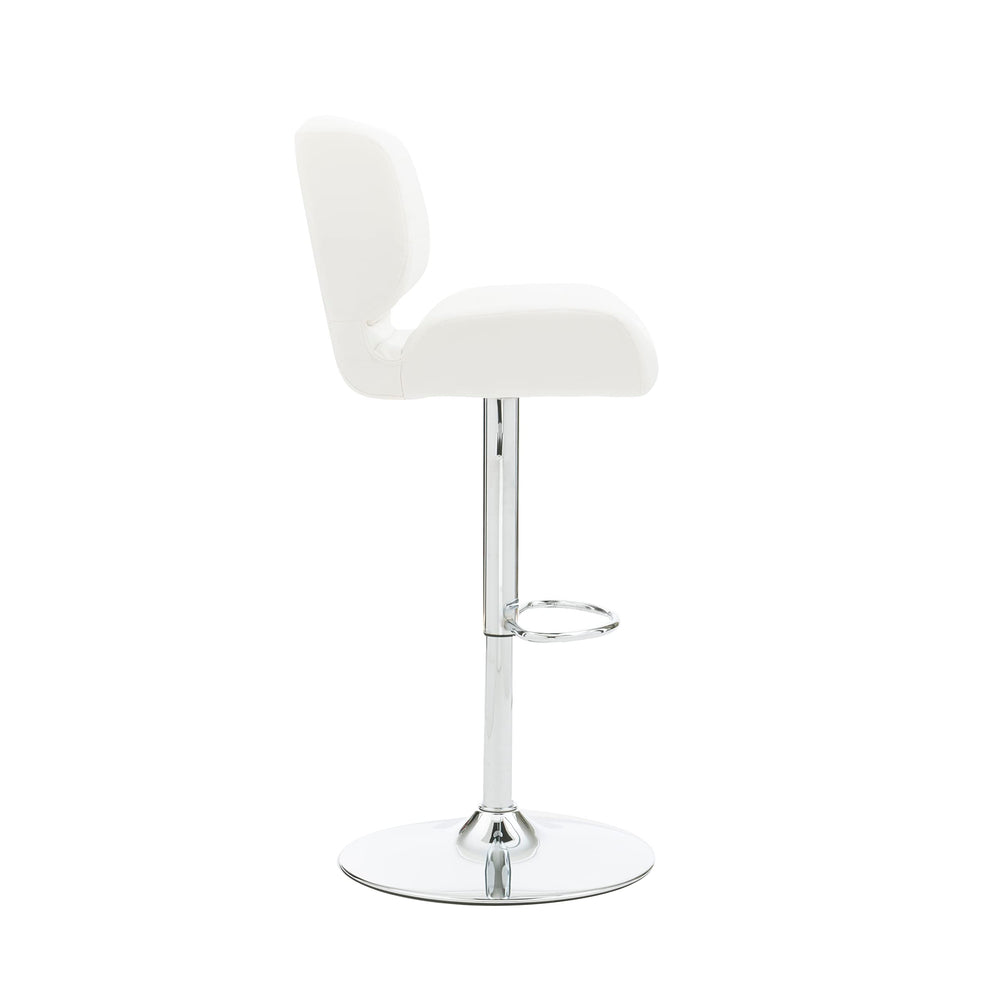 White Polished Chrome Barstool - From Where - 
