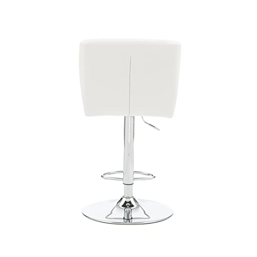White Polished Chrome Barstool - From Where - 