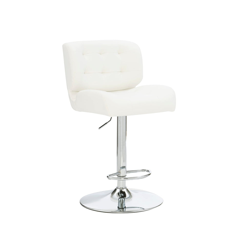 White Polished Chrome Barstool - From Where - 