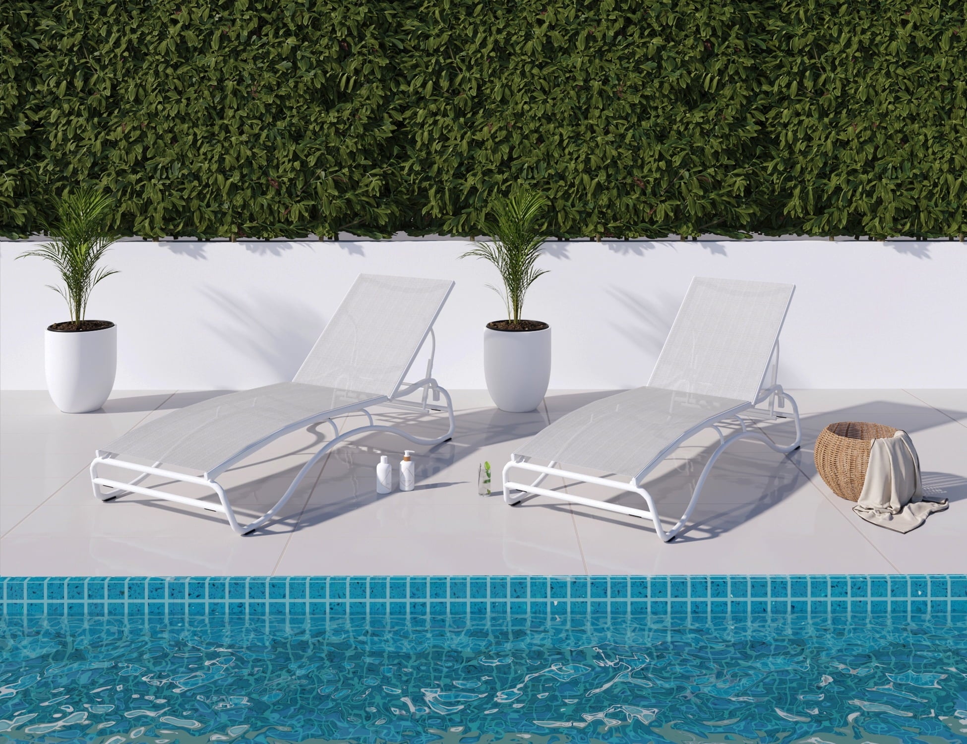 White Pool Lounger - From Where - 