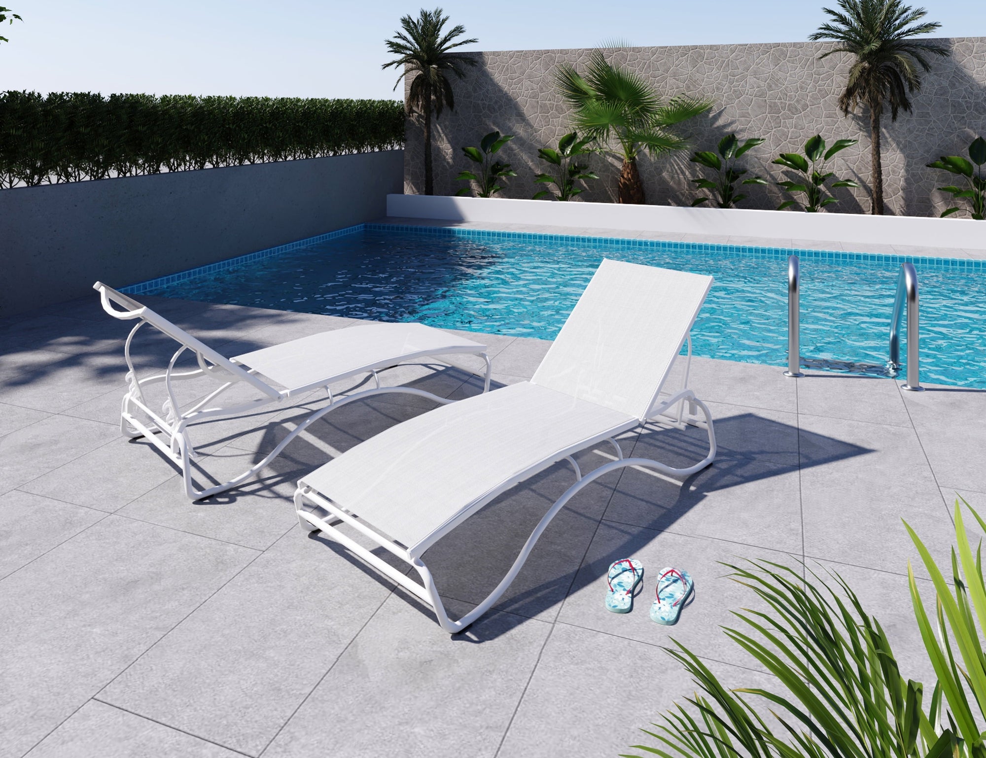 White Pool Lounger - From Where - 