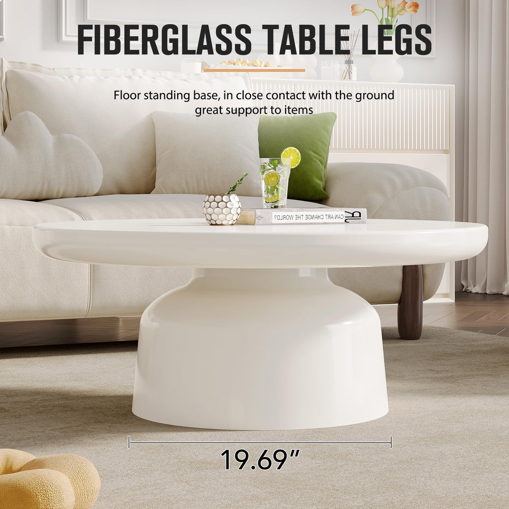 White Round Coffee Table - From Where - 