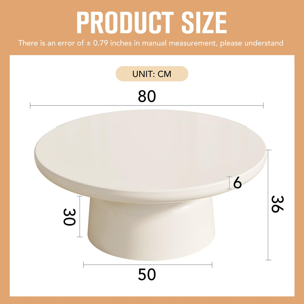 White Round Coffee Table - From Where - 