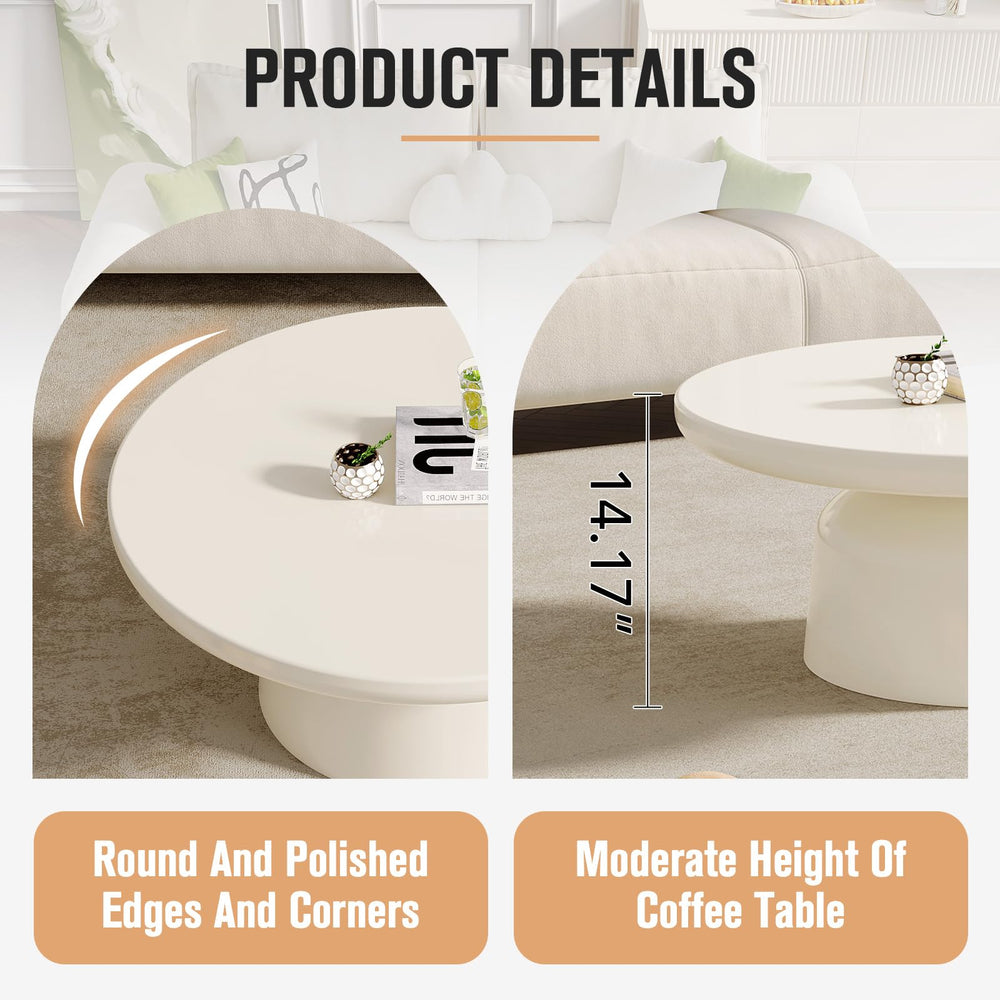 White Round Coffee Table - From Where - 