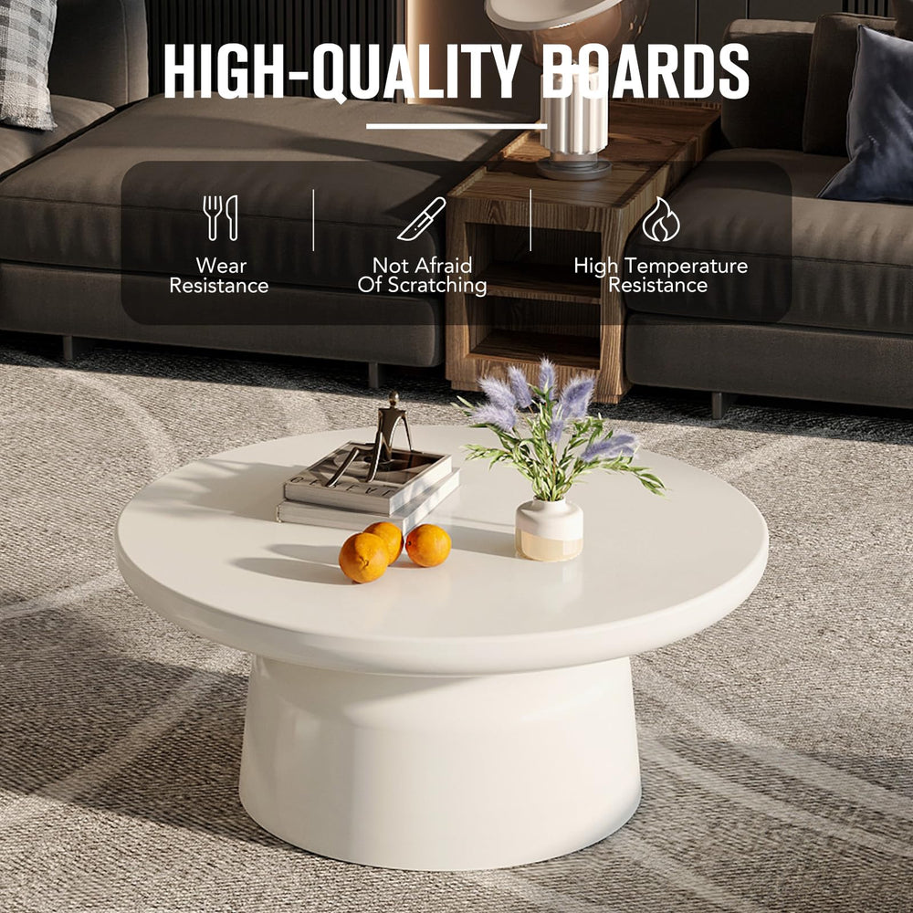 White Round Coffee Table - From Where - 