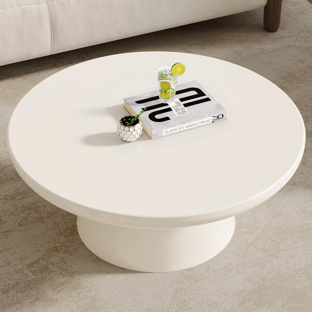White Round Coffee Table - From Where - 
