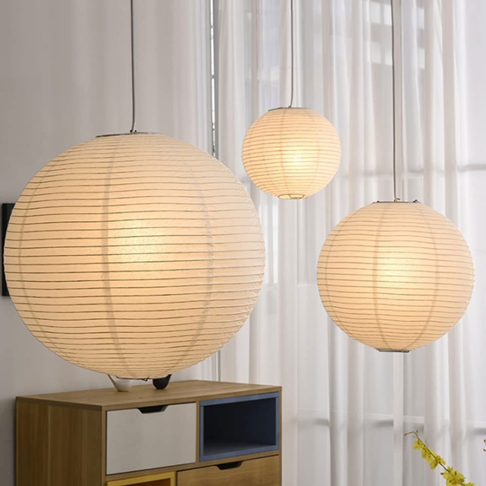 White Round Rice Paper Lantern - From Where - 