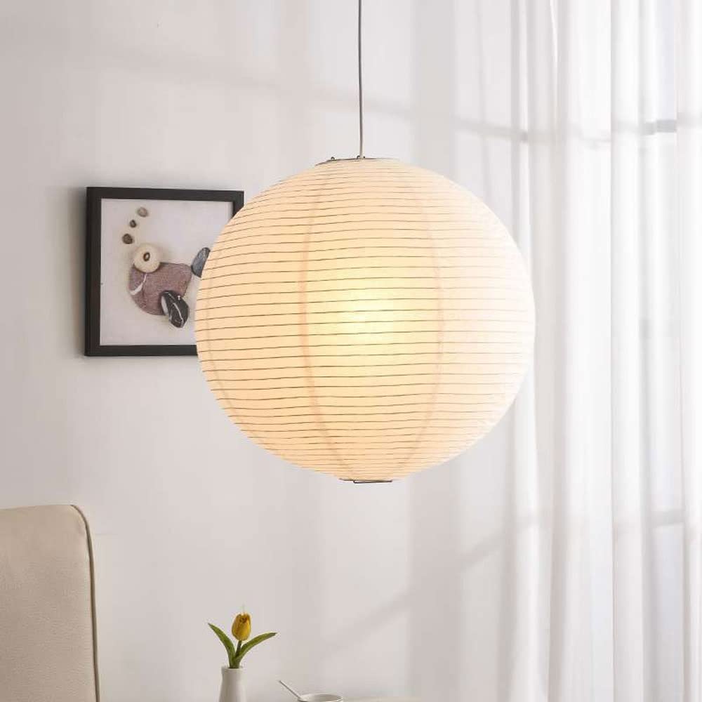 White Round Rice Paper Lantern - From Where - 
