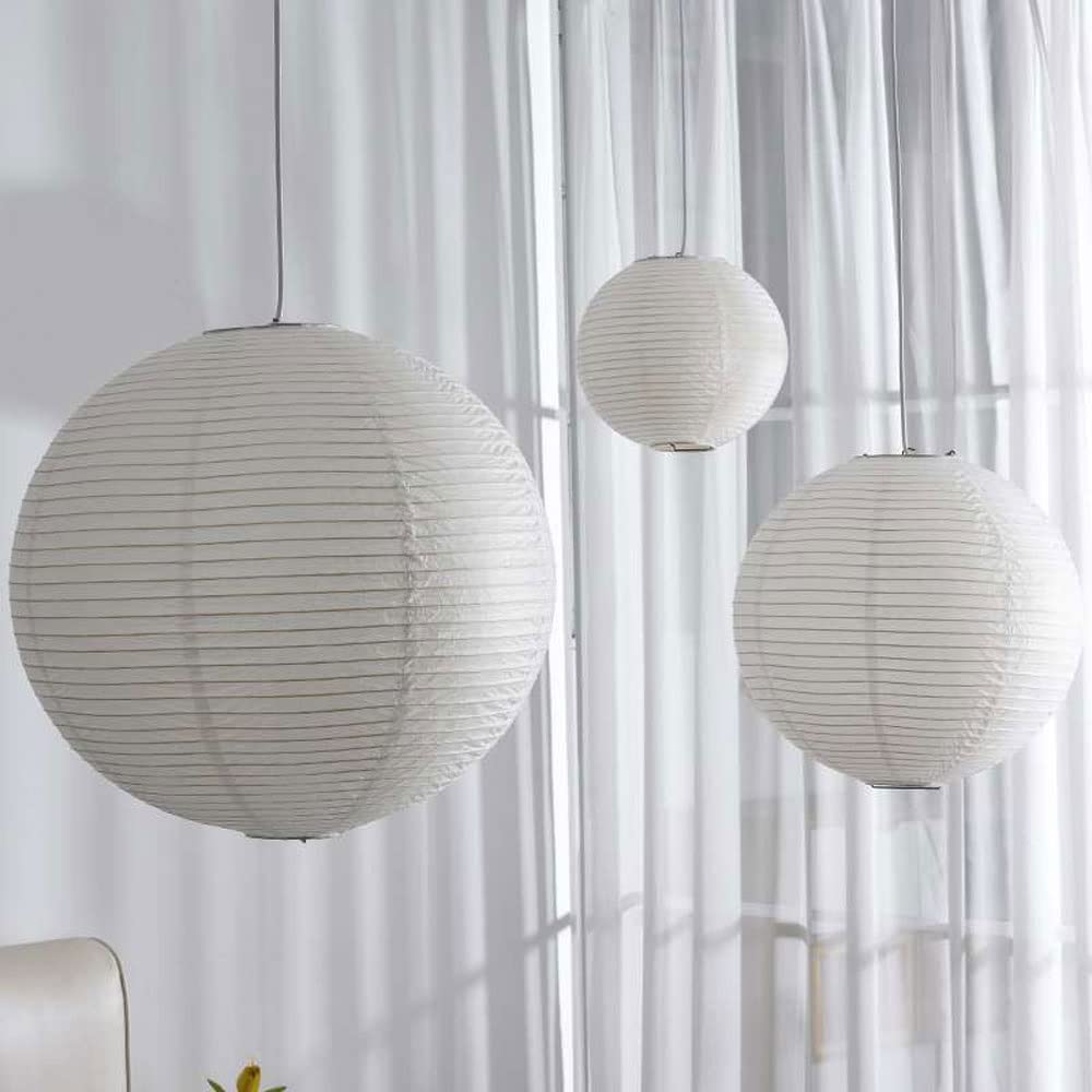 White Round Rice Paper Lantern - From Where - 