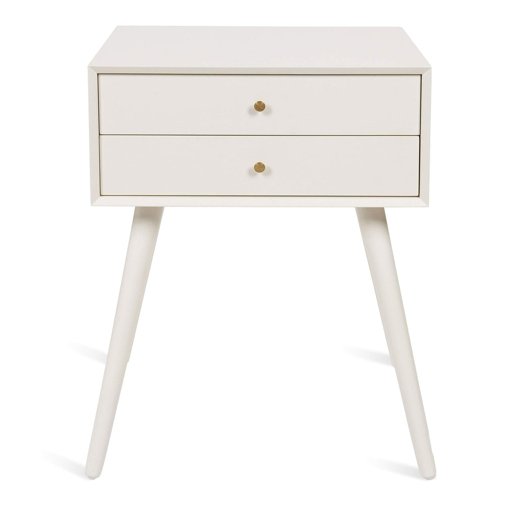 White Side Table with 2 Drawers - From Where - 