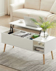 White Solid Wood Coffee Table - From Where - 