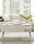 White Solid Wood Coffee Table - From Where - 