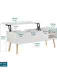 White Solid Wood Coffee Table - From Where - 