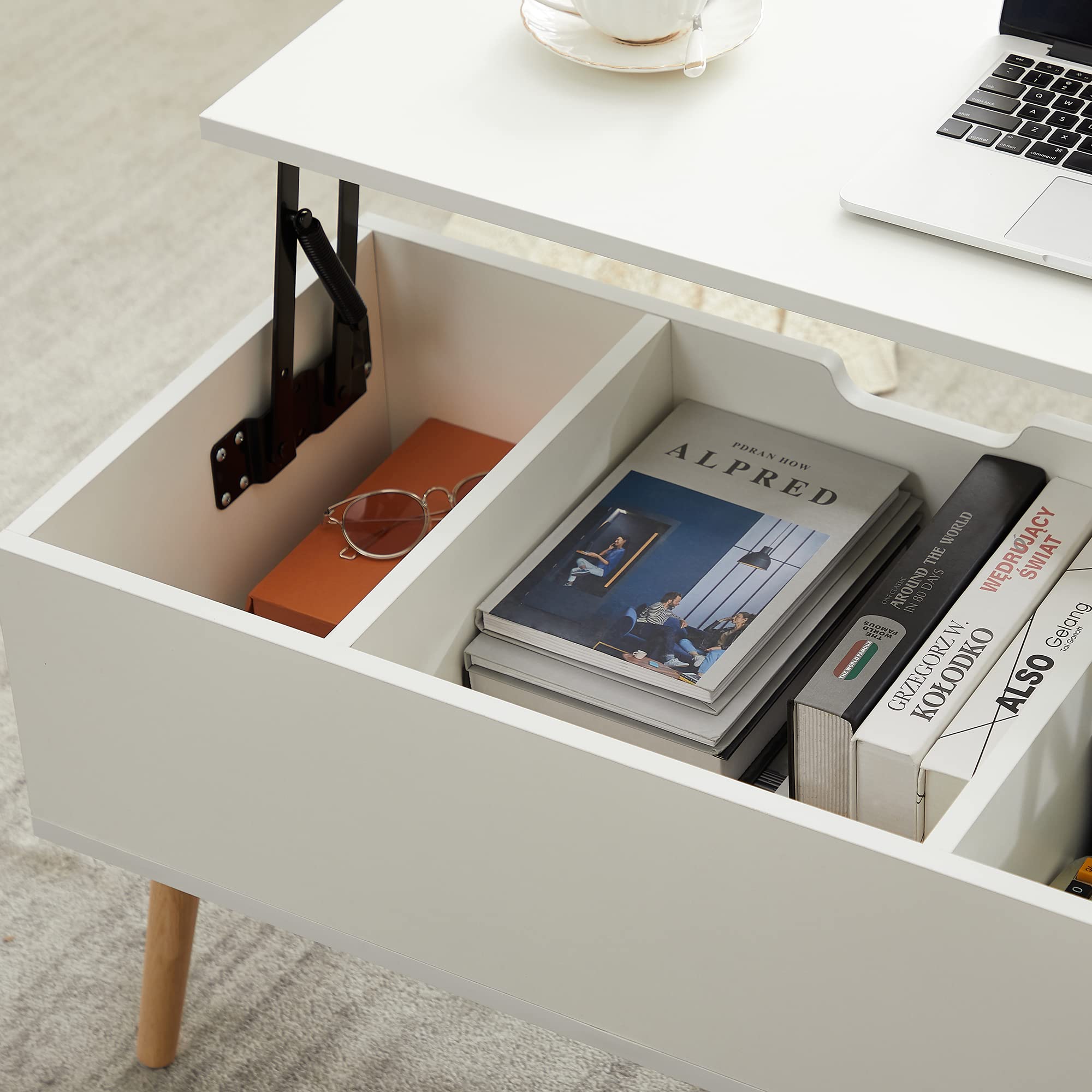 White Solid Wood Coffee Table - From Where - 