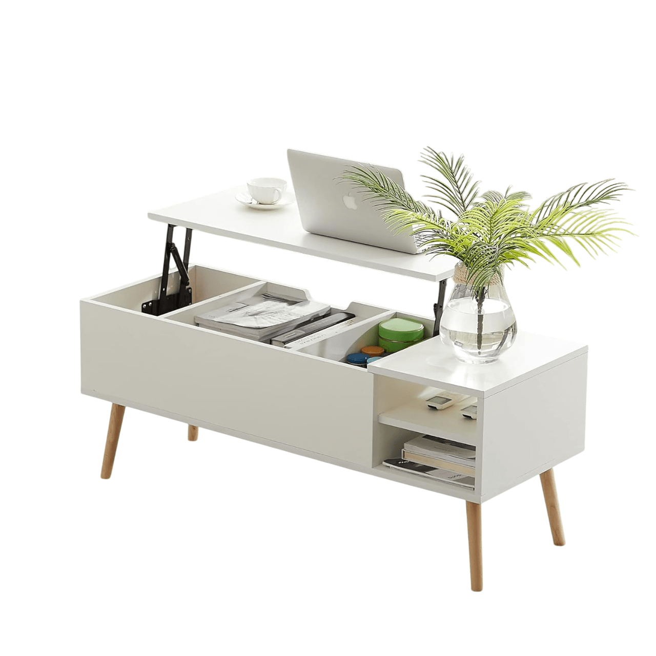 White Solid Wood Coffee Table - From Where - 