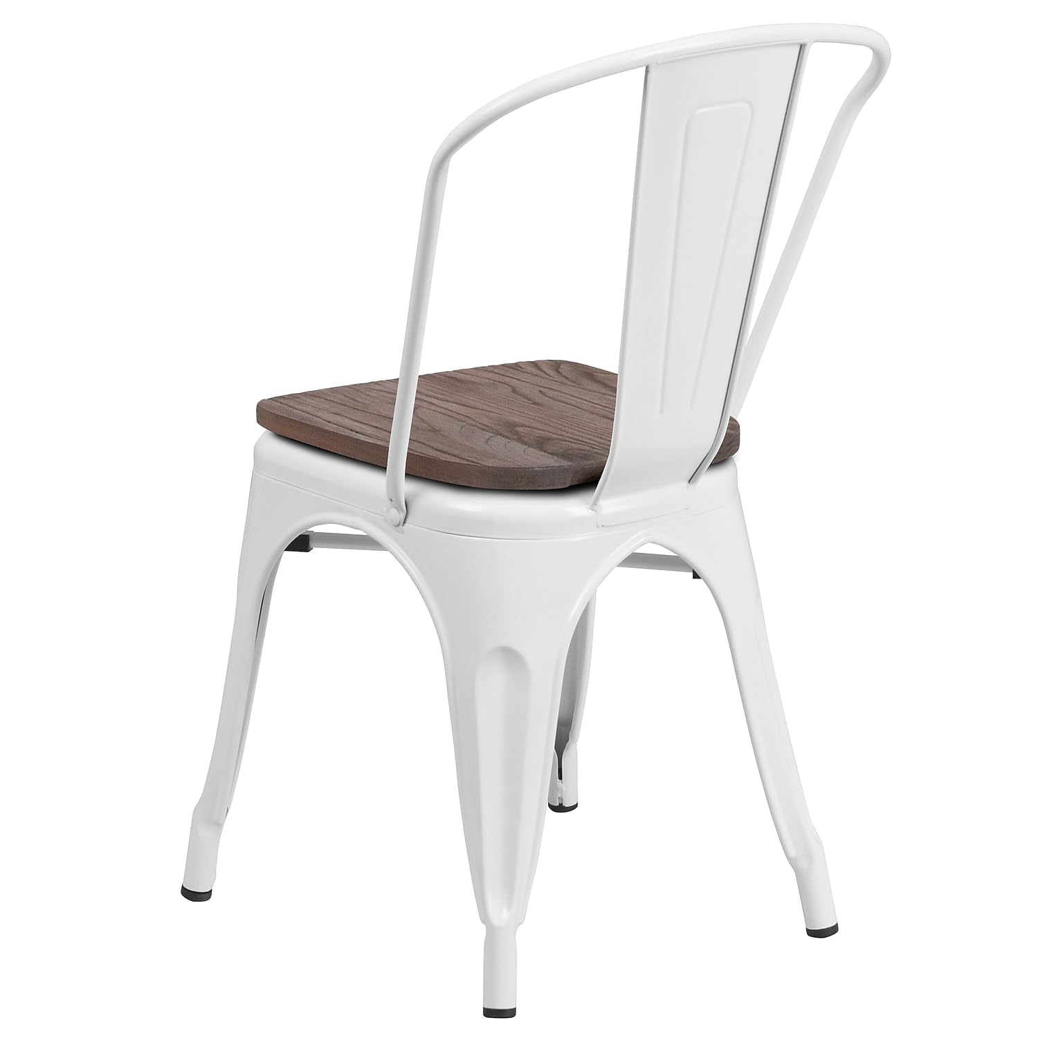 White Stackable Metal Chairs (Set of 4) - From Where - 