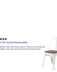 White Stackable Metal Chairs (Set of 4) - From Where - 