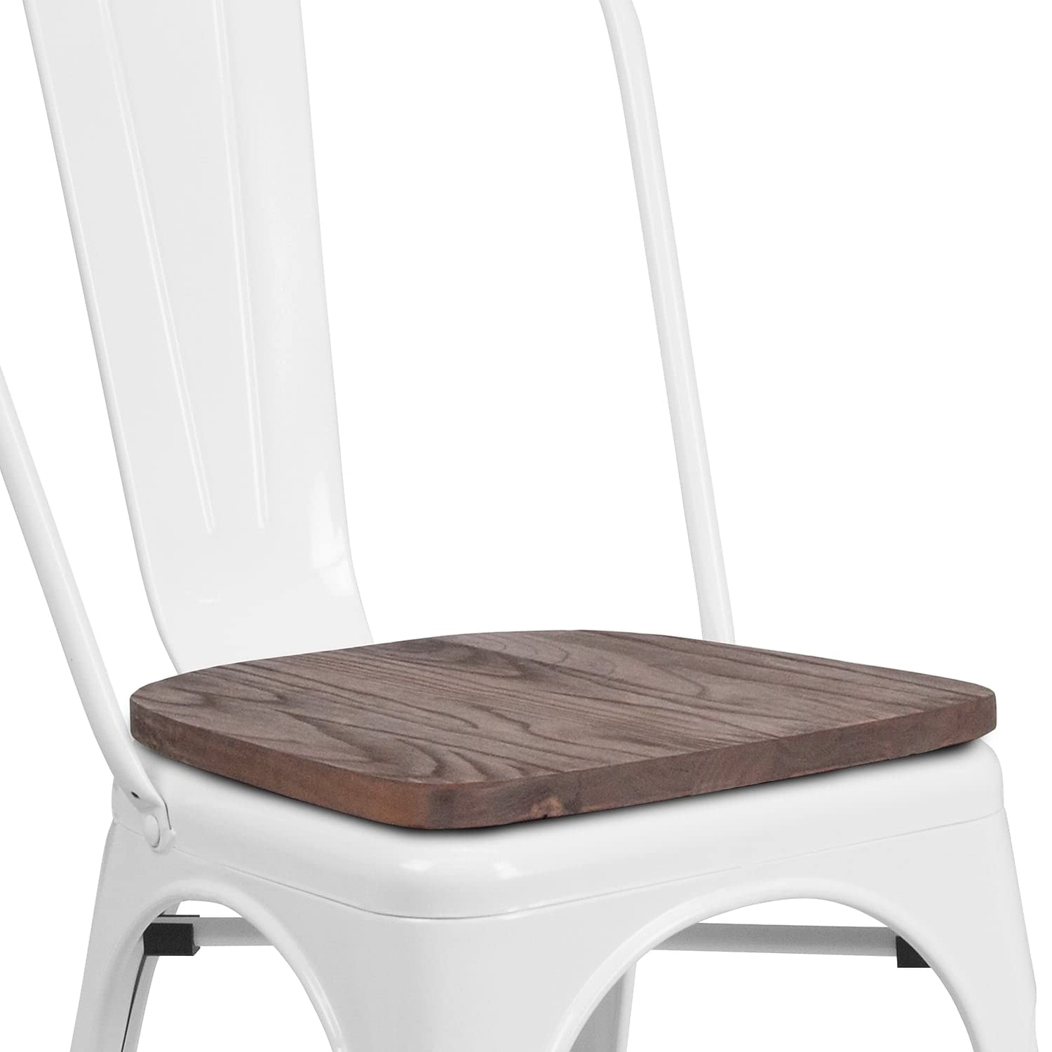 White Stackable Metal Chairs (Set of 4) - From Where - 