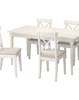 White Table with 4 Chairs Set - From Where - 