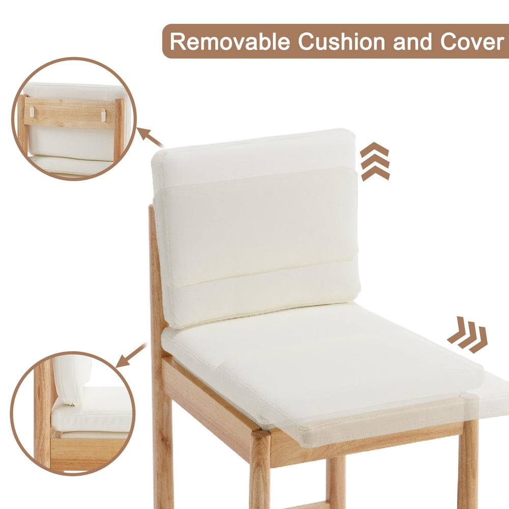 White Upholstered Dining Chairs (Set of 6) - From Where - 