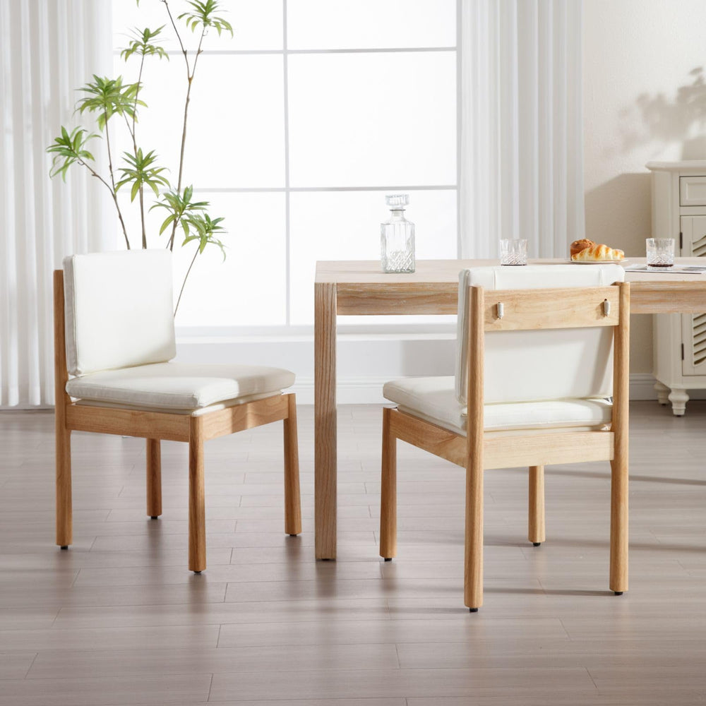 White Upholstered Dining Chairs (Set of 6) - From Where - 