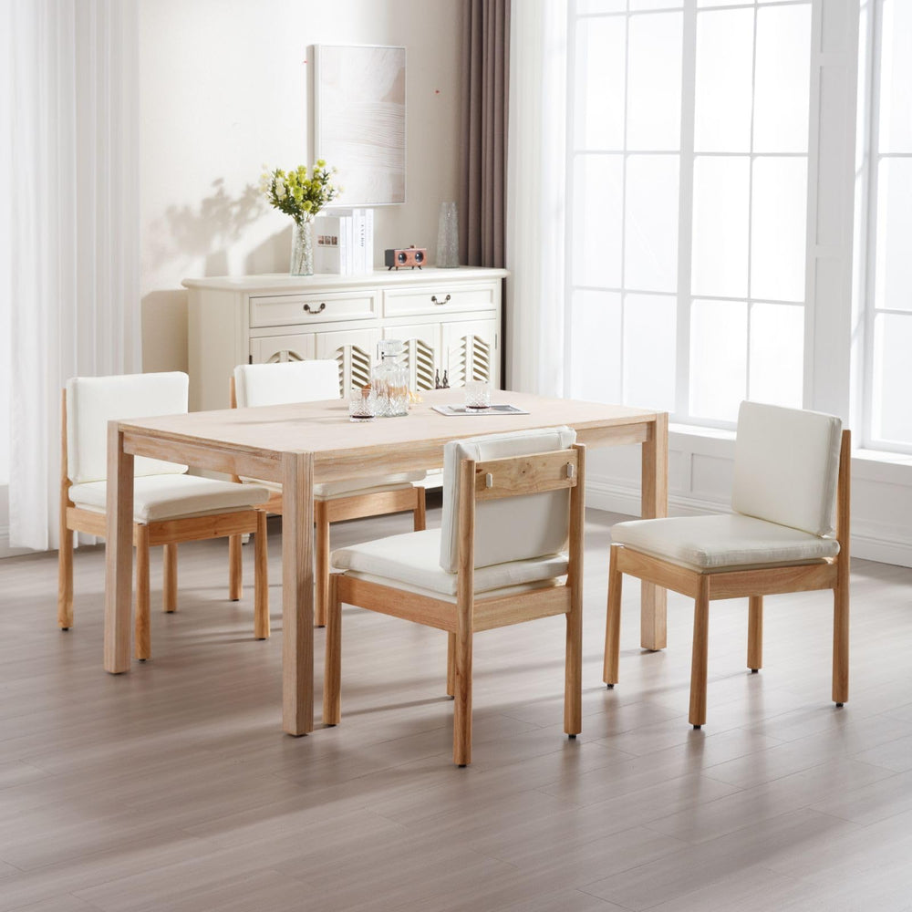 White Upholstered Dining Chairs (Set of 6) - From Where - 