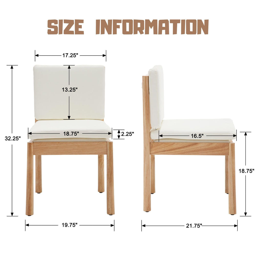 White Upholstered Dining Chairs (Set of 6) - From Where - 