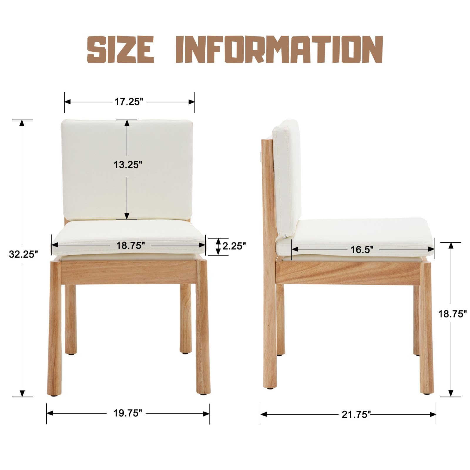 White Upholstered Dining Chairs (Set of 6) - From Where - 