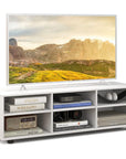 White Wood Media Console Table - From Where - 