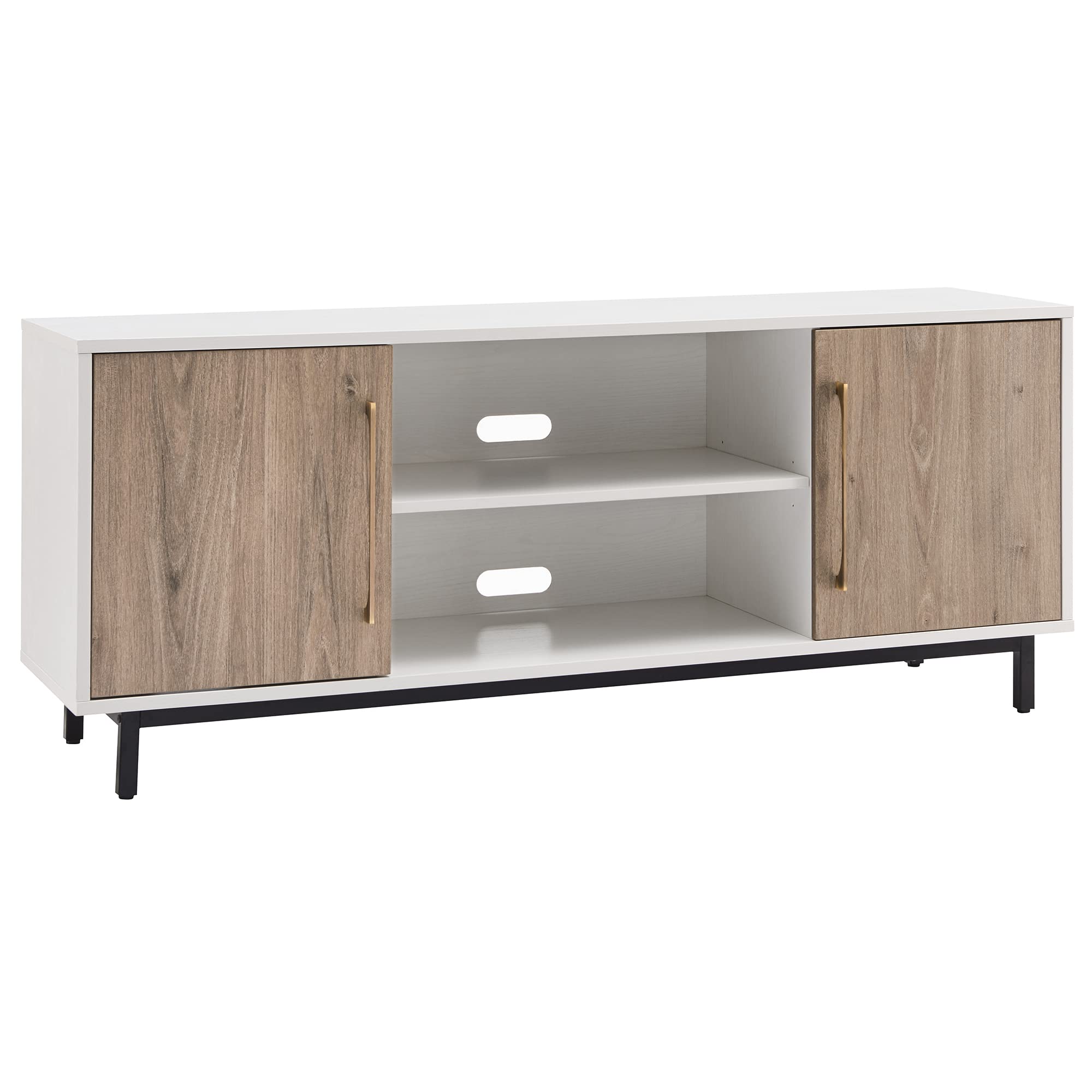 White/Antiqued Oak TV Stand - From Where - 