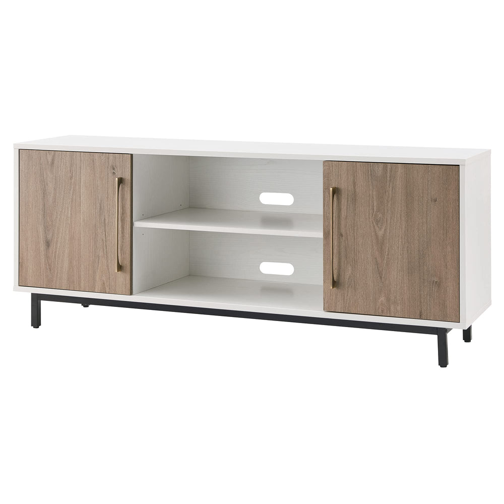 White/Antiqued Oak TV Stand - From Where - 