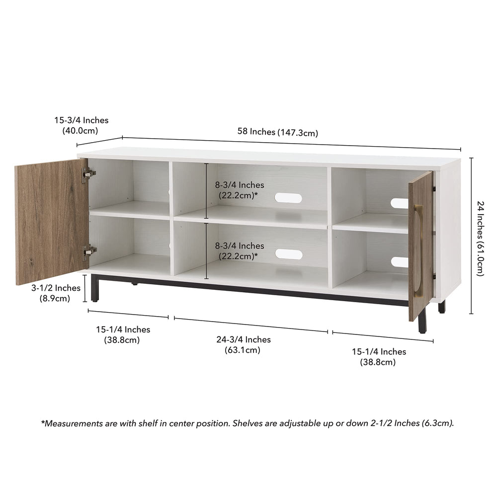 White/Antiqued Oak TV Stand - From Where - 