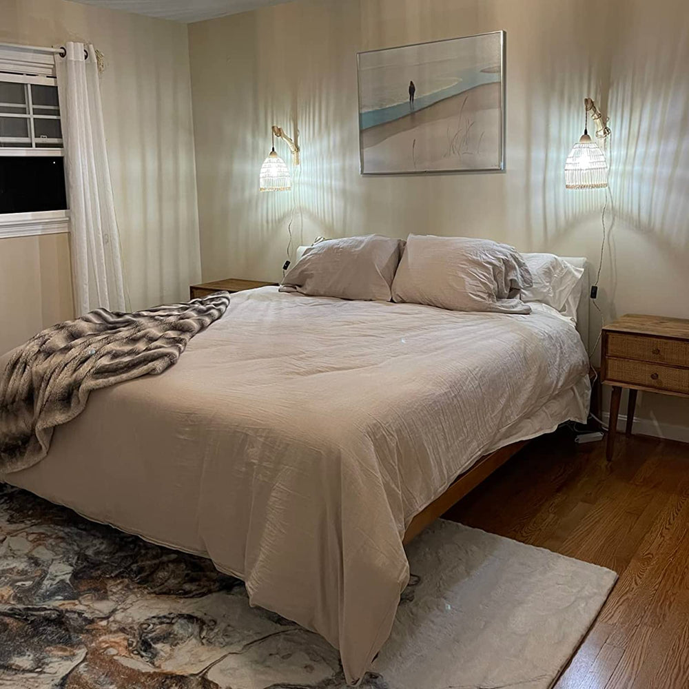 Wicker Wall Sconces (Set of 2) - From Where - 