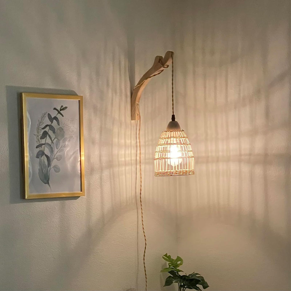 Wicker Wall Sconces (Set of 2) - From Where - 