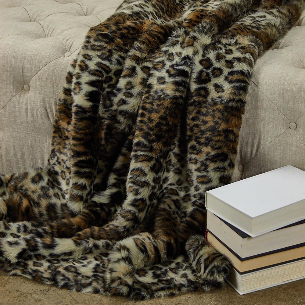 Wild Leopard Handmade Throw Blanket - From Where - 