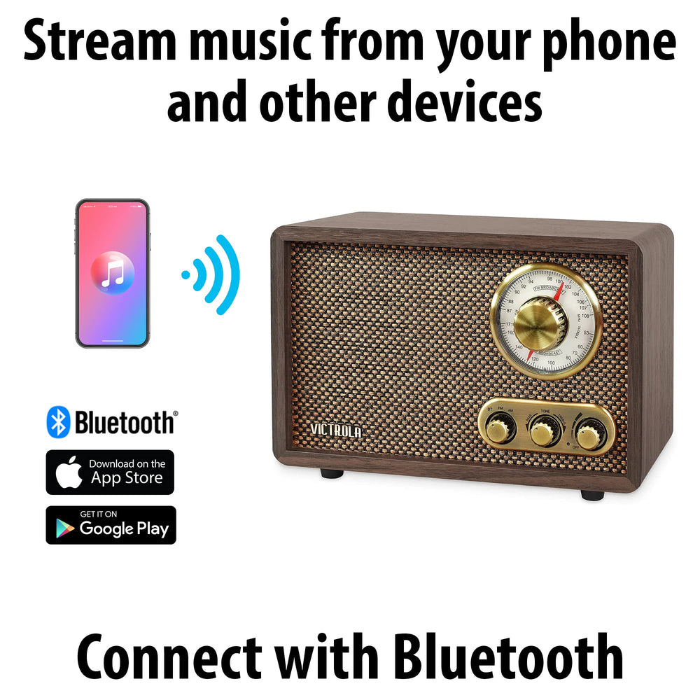 Willow Retro Wood Bluetooth Radio - From Where - 