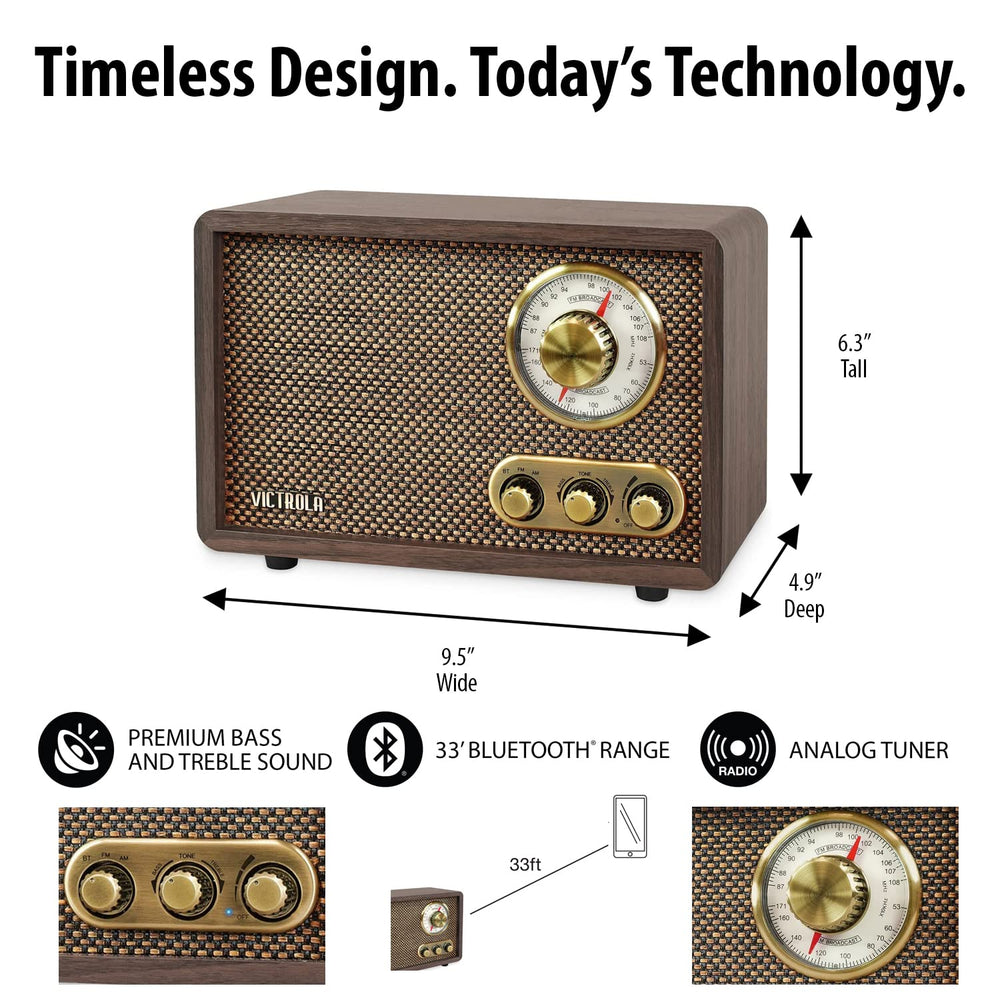Willow Retro Wood Bluetooth Radio - From Where - 