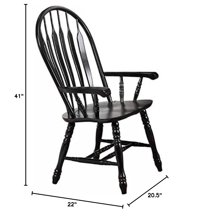 Windsor Dining Chair with Arms - From Where - 