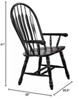 Windsor Dining Chair with Arms - From Where - 