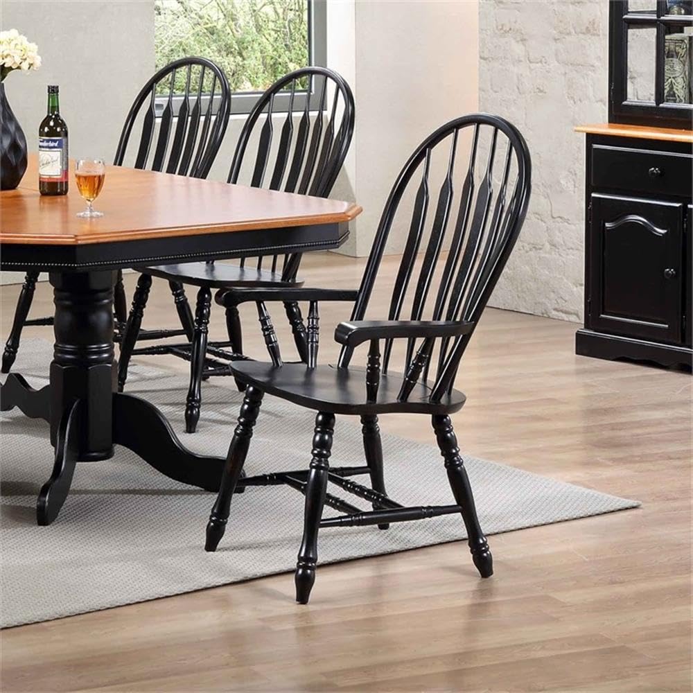 Windsor Dining Chair with Arms - From Where - 
